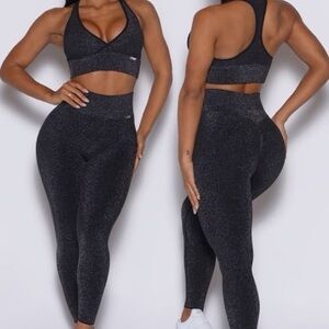 Bombshell Sportswear Shimmering Black Workout Set